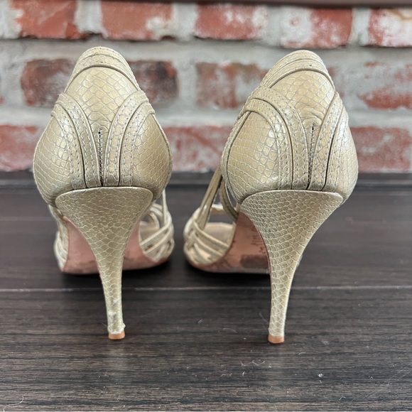 Aldo pale gold faux alligator heels- size 6 - Picture 4 of 6
